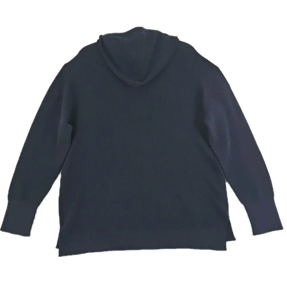 Michael Kors ~Woman Size XL/TG~ Midnightblue Knit Hoodie Sweater NWT $110.00